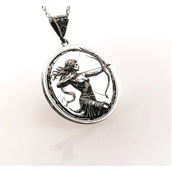 Artemis Goddess 925 Sterling Silver Pendant - Greek Goddess Necklace - Spiritual Gifts - Greek Mythology - Goddess Jewelry