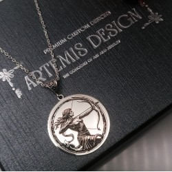 Artemis Goddess 925 Sterling Silver Pendant - Greek Goddess Necklace - Spiritual Gifts - Greek Mythology - Goddess Jewelry