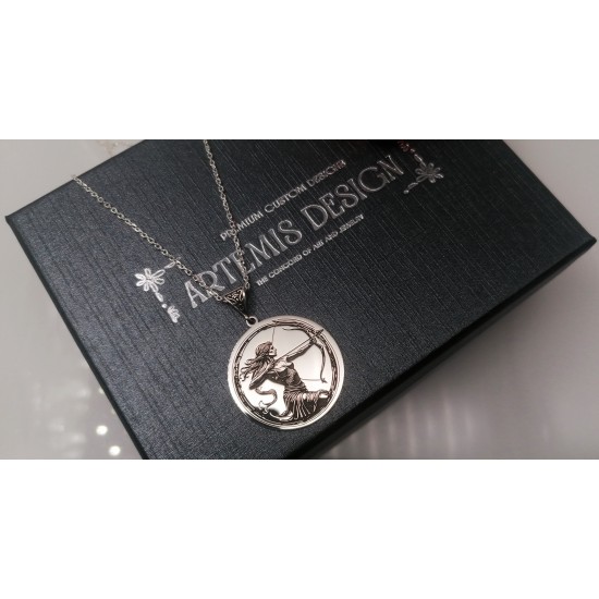 Artemis Goddess 925 Sterling Silver Pendant - Greek Goddess Necklace - Spiritual Gifts - Greek Mythology - Goddess Jewelry