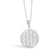 Flower of life  925 Sterling  Silver Pendant - Flower seed necklace - Silver flower jewelry