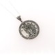 Fortuna Goddess Medallion 925 Sterling Silver Pendant -  Roman Mythology - Good Fortune Charms - Spiritual Gifts