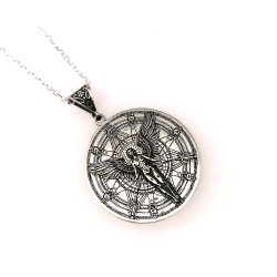 Medallion Metatron 925 Sterling Silver Pendant - Angel Symbols Pendant - Archangel Metatron - Meditation Necklace