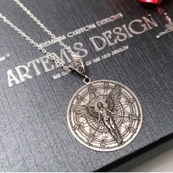 Medallion Metatron 925 Sterling Silver Pendant - Angel Symbols Pendant - Archangel Metatron - Meditation Necklace