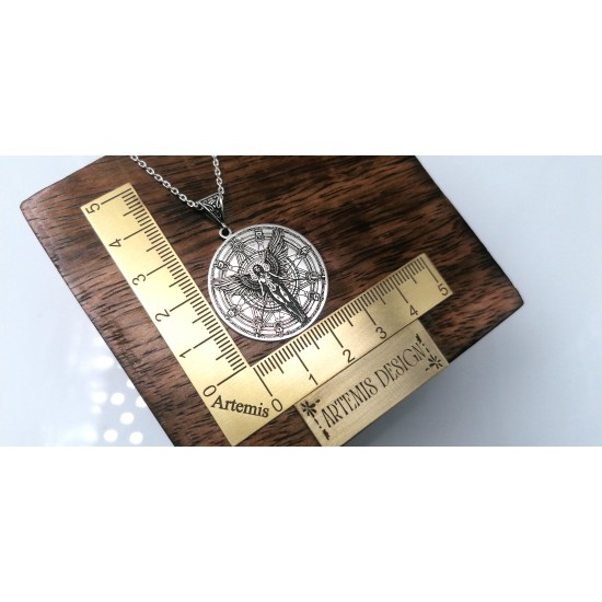 Medallion Metatron 925 Sterling Silver Pendant - Angel Symbols Pendant - Archangel Metatron - Meditation Necklace