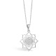 Seed of life Lotus 925 Sterling Silver Pendant - Spiritual jewelry - Silver flower jewelry - Spiritual jewelry