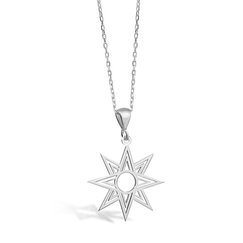 Star of Inanna 925 Sterling Silver Pendant - Historical Jewelry Gift - Goddess Symbol Necklace