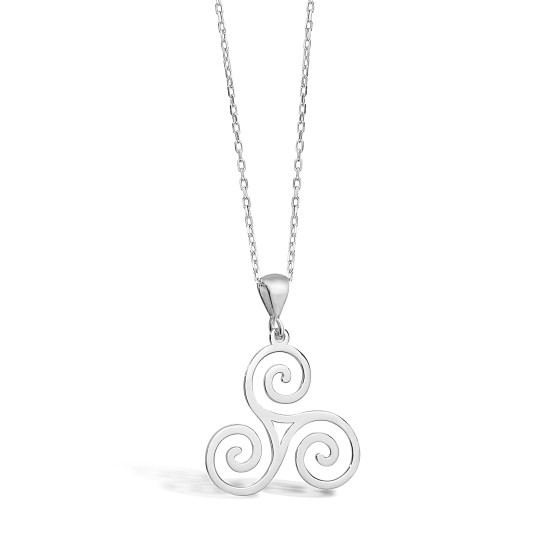 Triskelion  925 Sterling Silver Pendant - Ancient Celtic Symbol - Nature Inspired Pendant