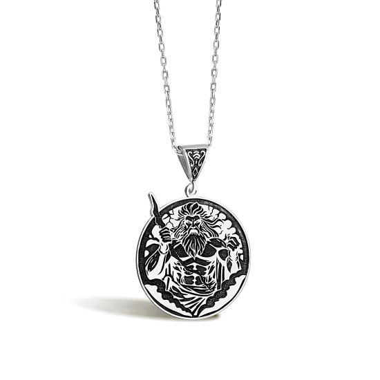 Zeus 925 Sterling Silver Necklace - Unique Mythical Necklace - Sterling Silver Goddess